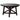Yosemite 54" Rustic Solid Wood Round Extendable Table in Black - What A Room