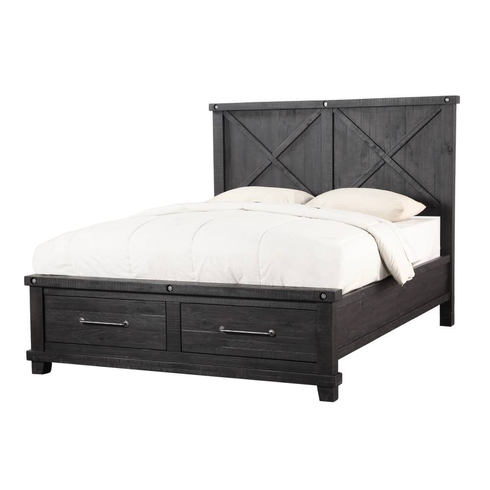 Yosemite Solid Wood Footboard Storage Bed in Cafe - What A Room