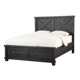 Yosemite Solid Wood Footboard Storage Bed in Cafe - What A Room