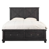 Yosemite Solid Wood Footboard Storage Bed in Cafe - What A Room