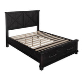 Yosemite Solid Wood Footboard Storage Bed in Cafe - What A Room