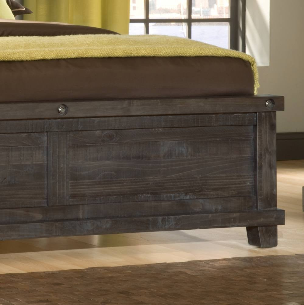 Yosemite Solid Wood Panel Bed in Café - What A Room