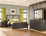 Yosemite Upholstered Panel Bed in Café - What A Room