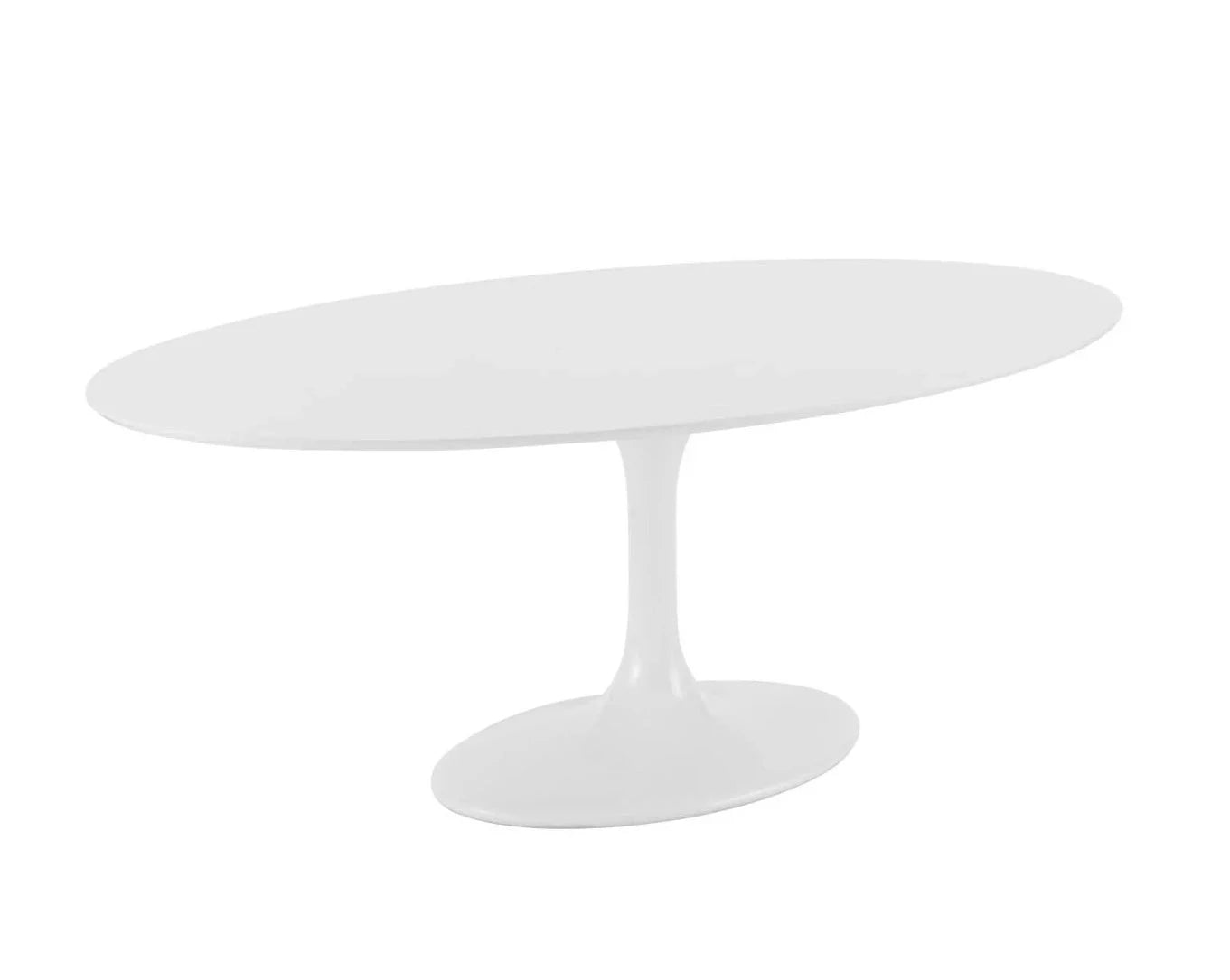 Astrid 79" Oval Dining Table in White - Modern - What A Room
