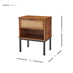 Caine Rattan Night Stand/ Side Table - What A Room