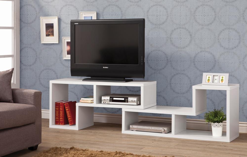 Convertible TV Console and Bookcase White - What A Room