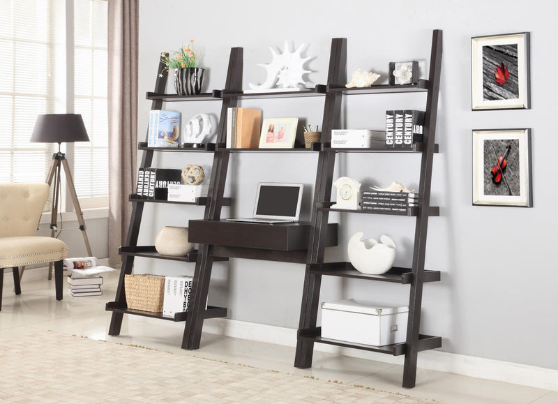 Bower 5-shelf Ladder Bookcase Cappuccino - What A Room