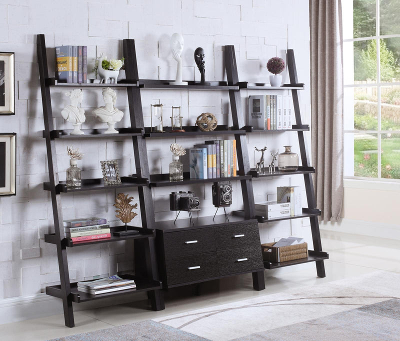 Bower 5-shelf Ladder Bookcase Cappuccino - What A Room