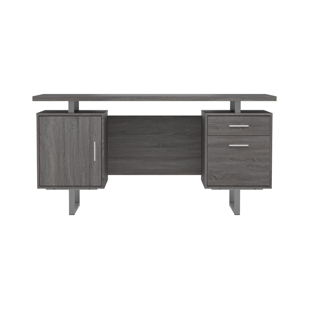 Lawtey Floating Top Office Desk Weathered Grey - What A Room