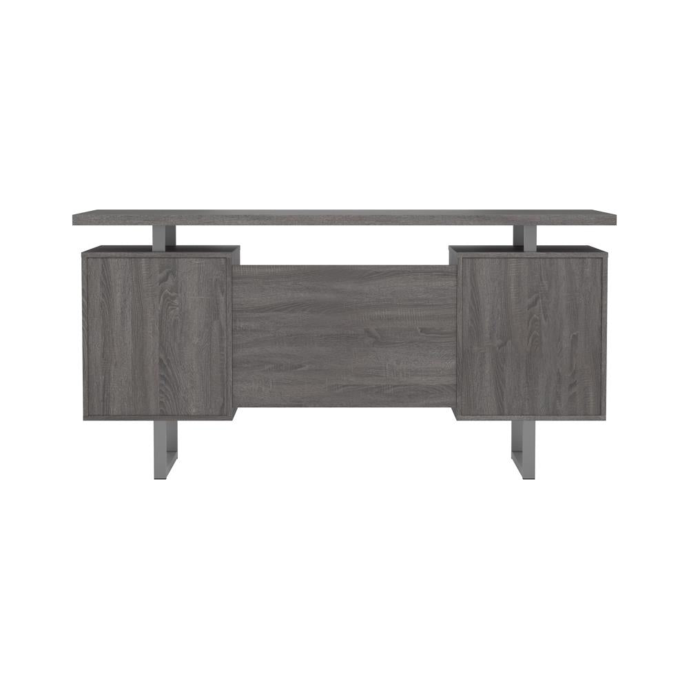 Lawtey Floating Top Office Desk Weathered Grey - What A Room
