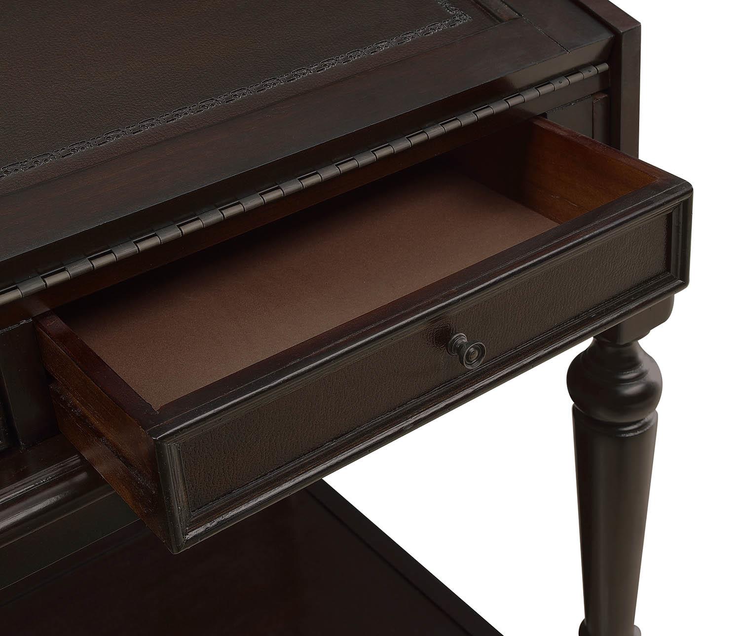 Milo 10-drawer Secretary Desk Warm Brown - What A Room