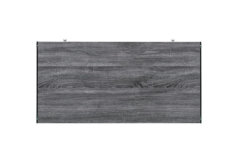 Dobrev 2-drawer Writing Desk Weathered Grey and Clear - What A Room