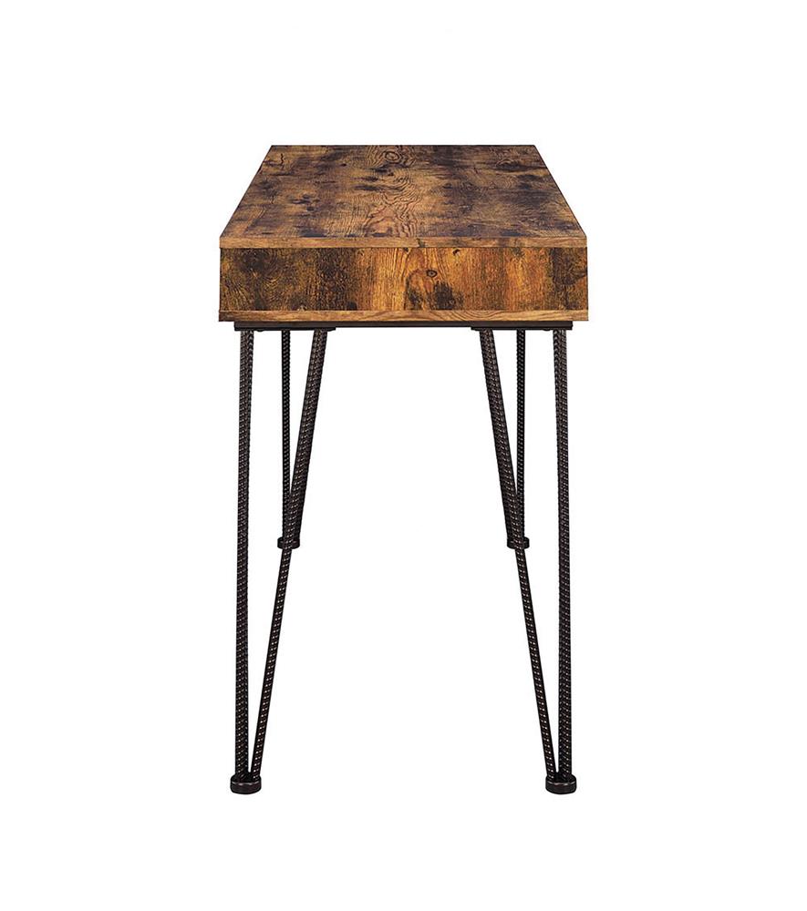 1-drawer Writing Desk Antique Nutmeg and Dark Bronze - What A Room