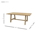 Bedford 79" Rect. Dining Table "A" Base - What A Room
