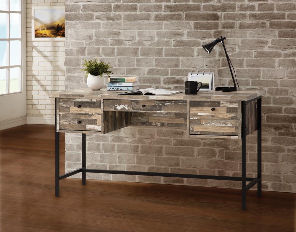 Kemper 4-drawer Writing Desk Salvaged Cabin - What A Room