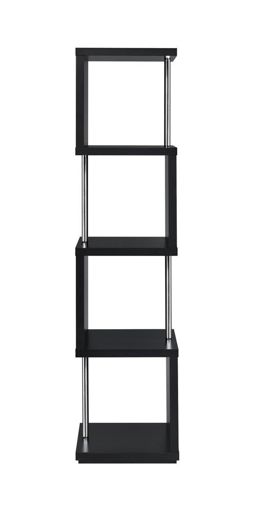 4-shelf Bookcase Black and Chrome - What A Room