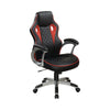 Upholstered Office Chair Black and Red - What A Room