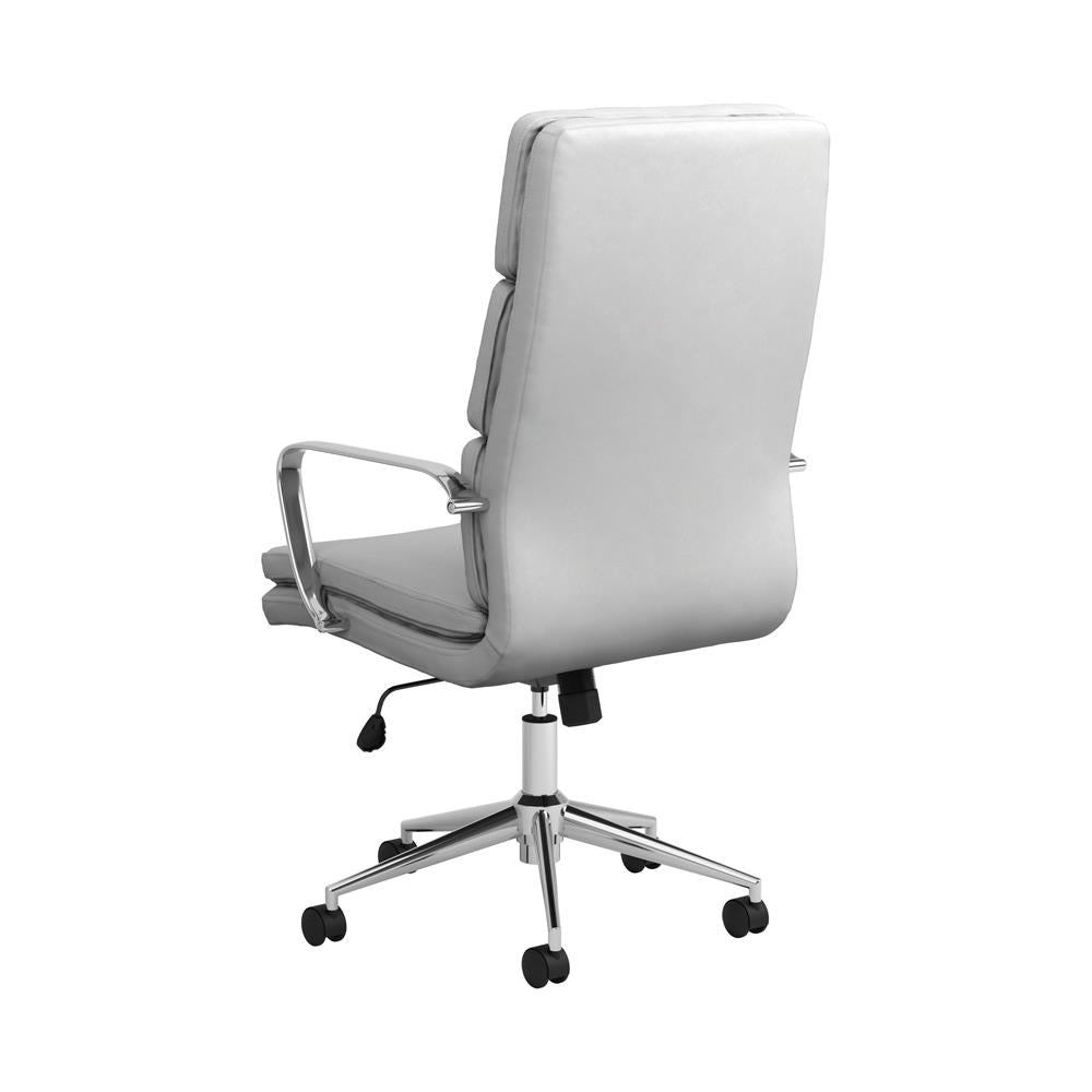 High Back Upholstered Office Chair White - What A Room