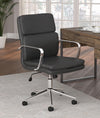 Standard Back Upholstered Office Chair Black - What A Room