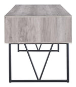 Analiese 4-drawer Writing Desk Grey Driftwood - What A Room