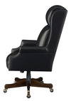 Upholstered Office Chair with Casters Black and Dark Cherry - What A Room