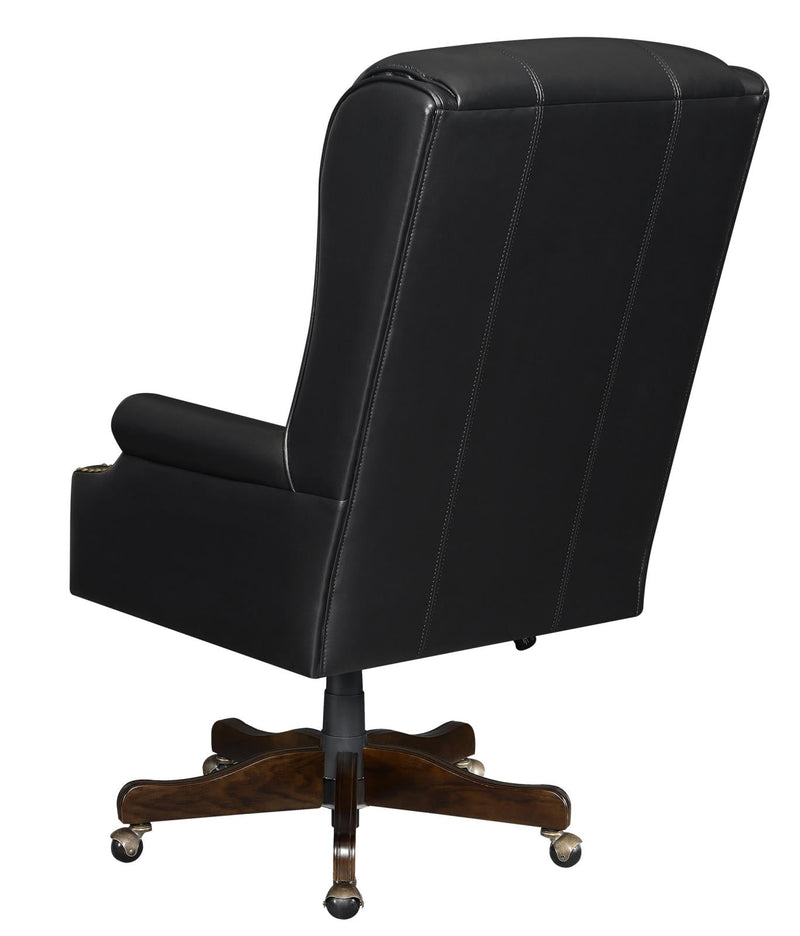 Upholstered Office Chair with Casters Black and Dark Cherry - What A Room