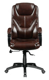 Upholstered Curved Arm Office Chair Brown and Black - What A Room