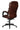 Upholstered Curved Arm Office Chair Brown and Black - What A Room