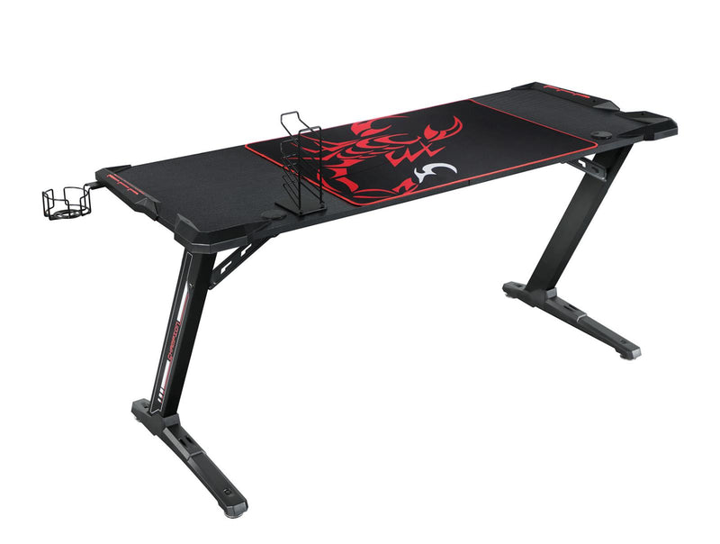 Brocton Metal Z-shaped Gaming Desk Black - What A Room