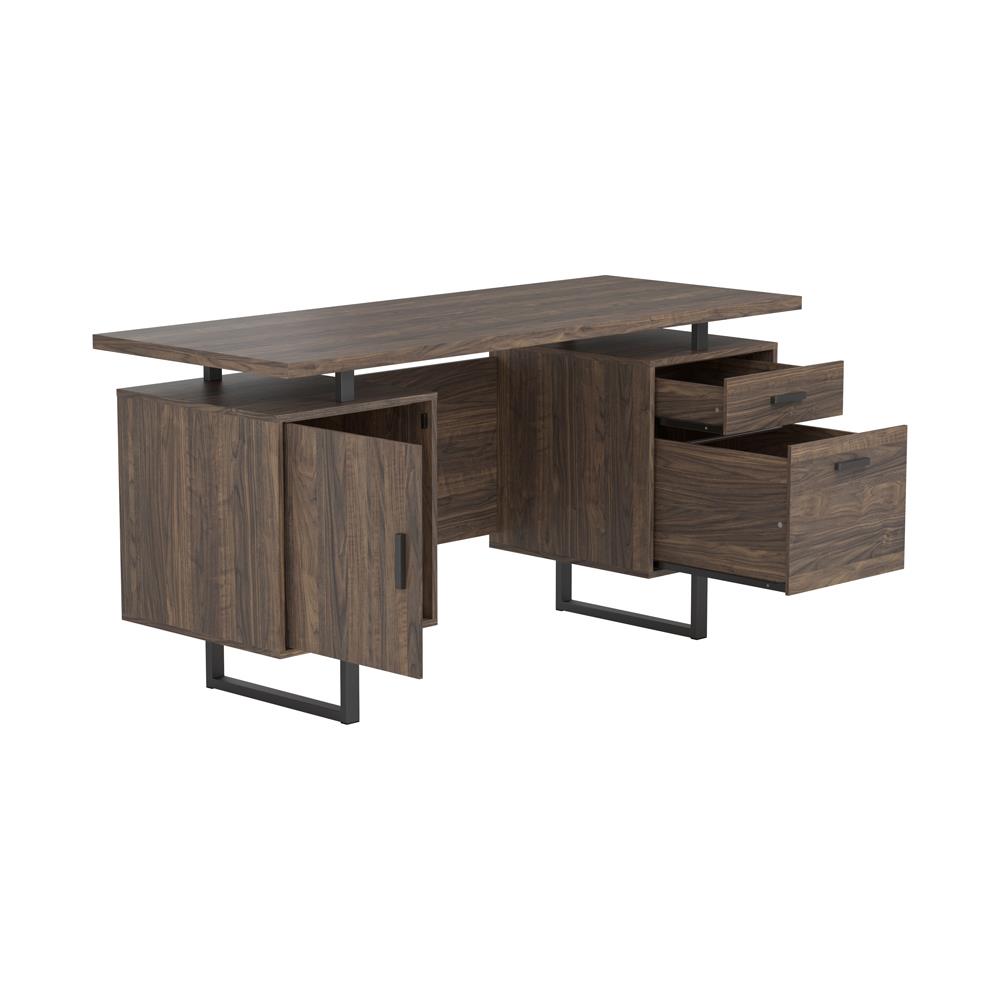 Lawtey Floating Top Office Desk Aged Walnut - What A Room