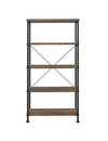Analiese 4-shelf Bookcase Rustic Oak - What A Room