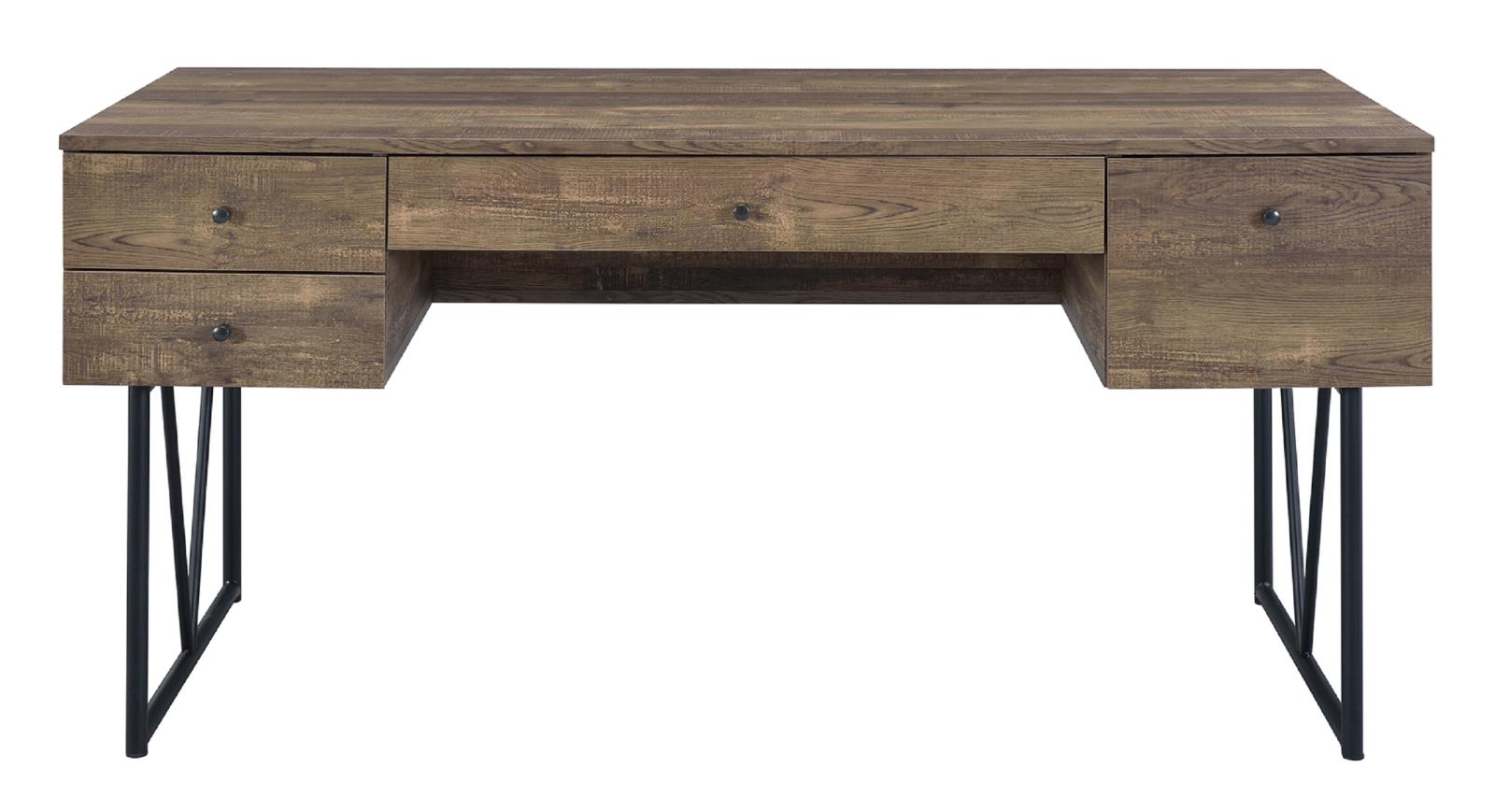 Analiese 4-drawer Writing Desk Rustic Oak - What A Room