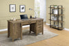Tolar 4-drawer Adjustable Shelf Office Desk Rustic Oak - What A Room