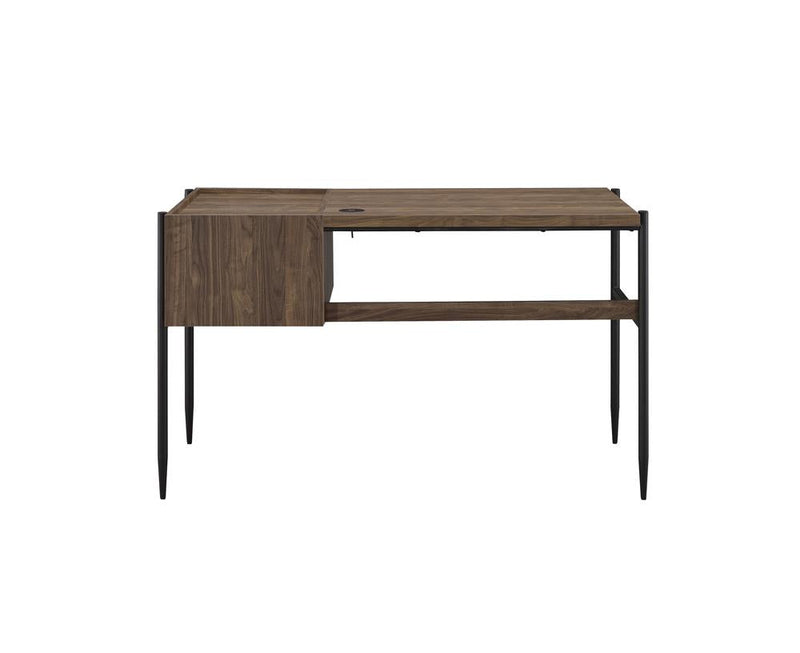 Lawtey 2-drawer Writing Desk with Outlet Aged Walnut - What A Room