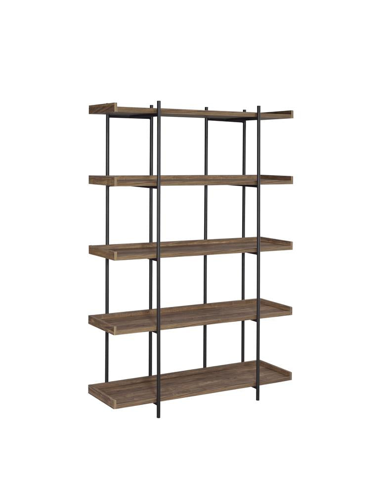 Lawtey 5-shelf Bookcase Aged Walnut - What A Room