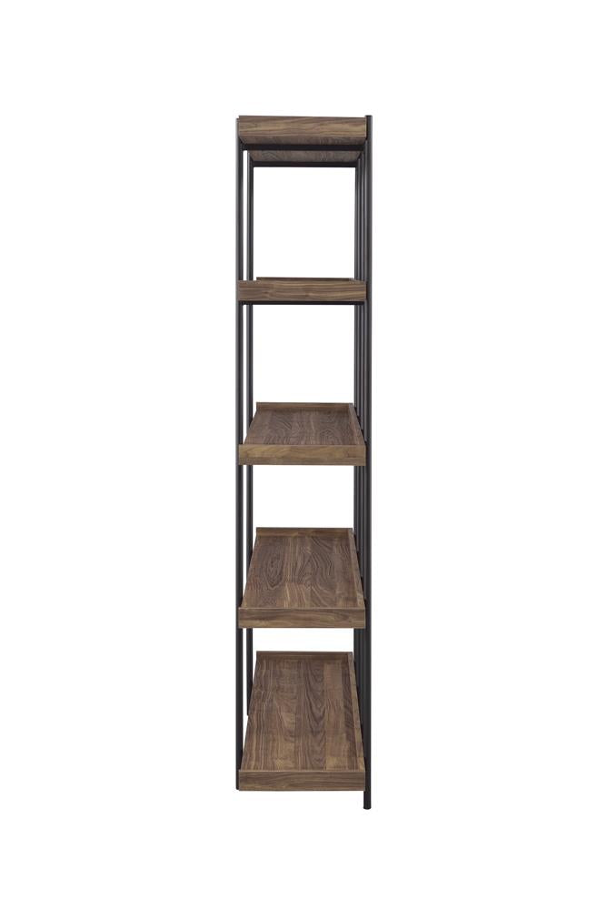 Lawtey 5-shelf Bookcase Aged Walnut - What A Room