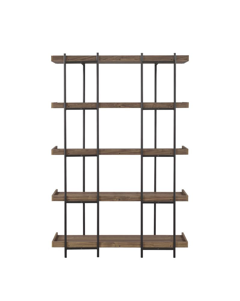 Lawtey 5-shelf Bookcase Aged Walnut - What A Room