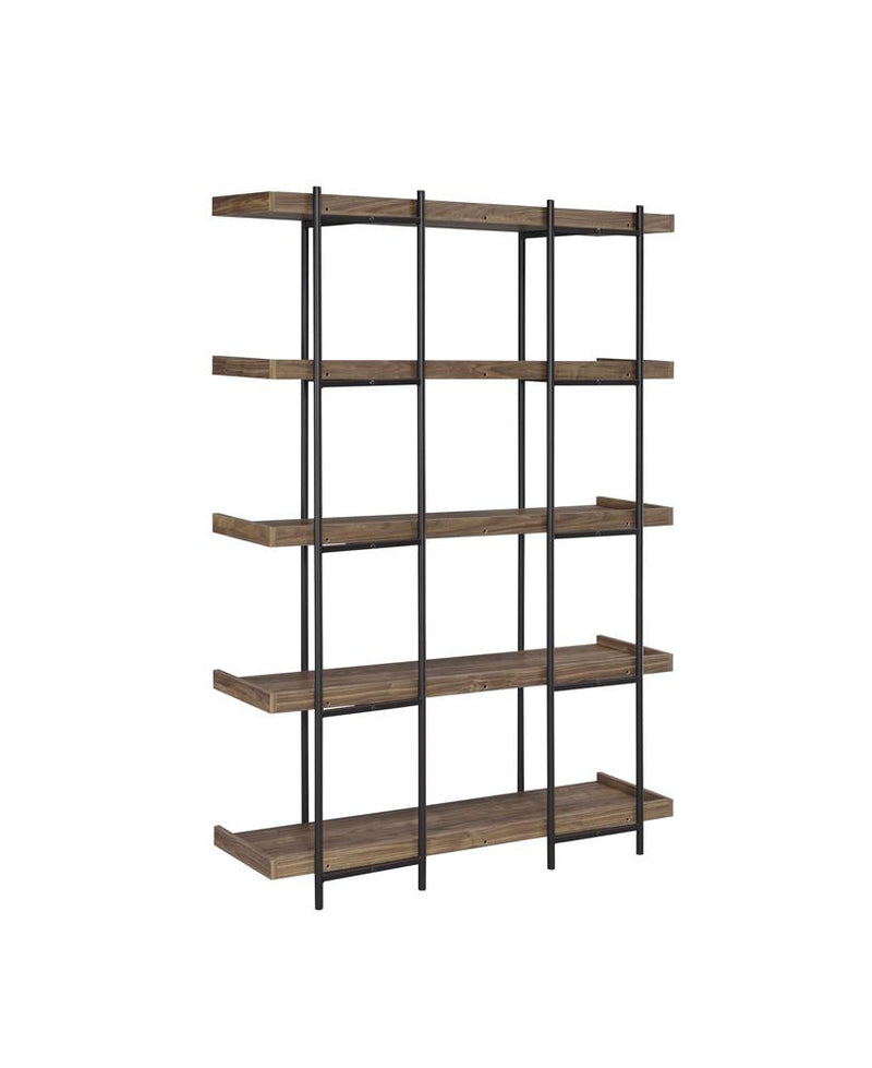 Lawtey 5-shelf Bookcase Aged Walnut - What A Room