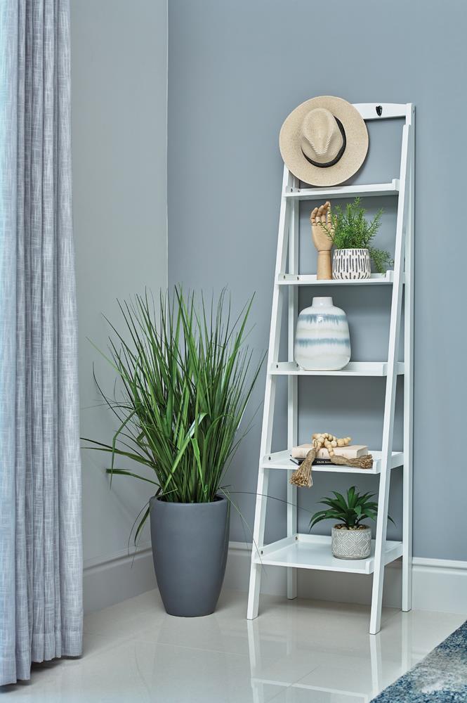 5-tier Ladder Bookcase White - What A Room