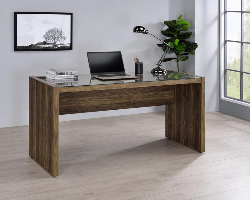 Luetta 59-inch Rectangular Writing Desk Aged Walnut - What A Room