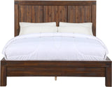 Meadow Solid Wood Platform Bed in Brick Brown - WhatARoom Furniture
