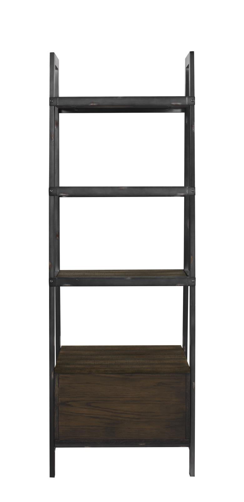 Delmar 2-drawer Bookcase Burnished Cognac and Weathered Gunmetal - What A Room