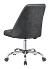 Upholstered Tufted Back Office Chair Grey and Chrome - What A Room