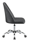 Upholstered Tufted Back Office Chair Grey and Chrome - What A Room