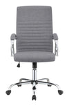 Upholstered Office Chair with Casters Grey and Chrome - What A Room