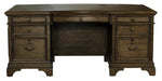 Hartshill Executive Desk with File Cabinets Burnished Oak - What A Room
