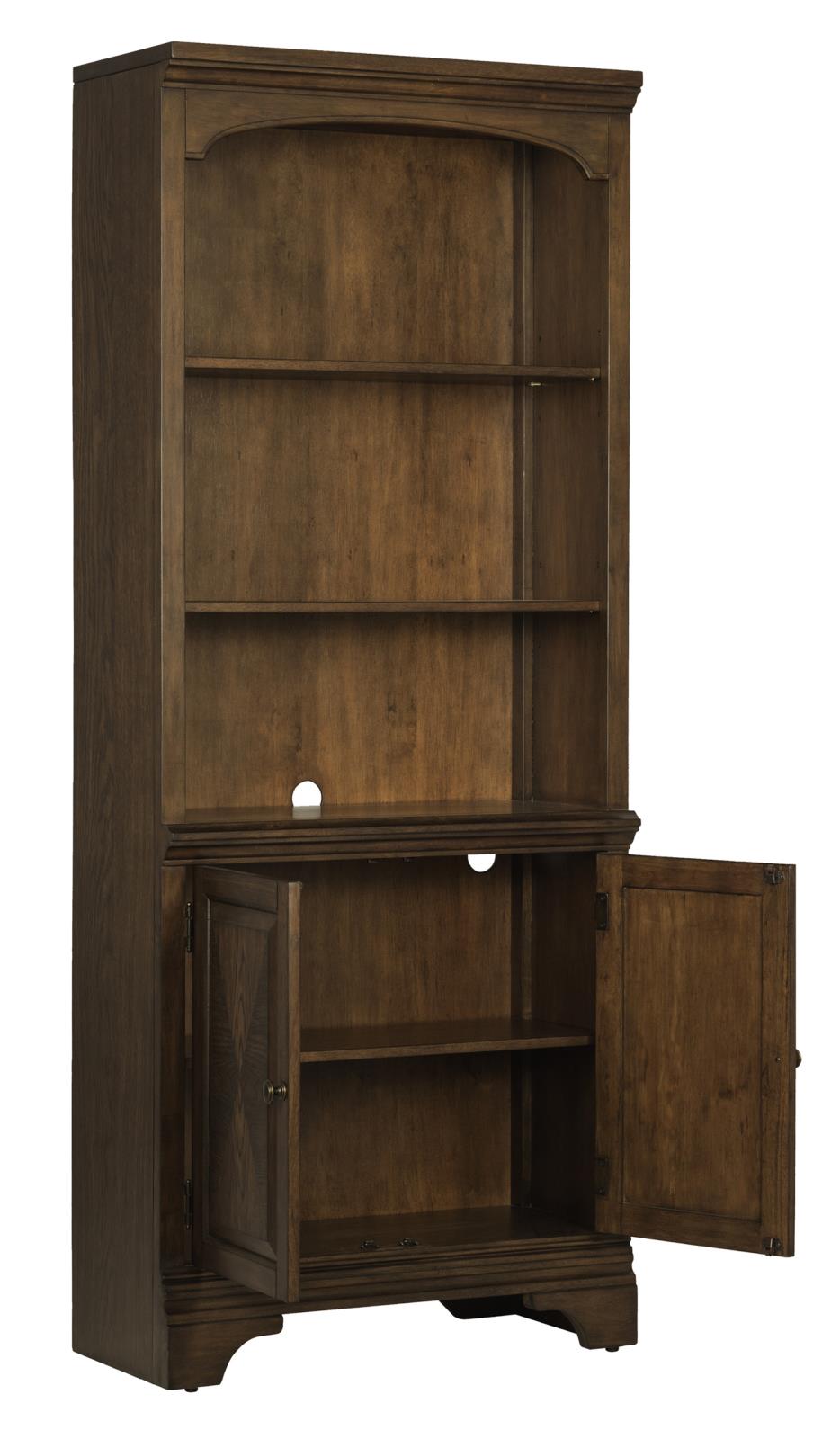 Hartshill Bookcase with Cabinet Burnished Oak - What A Room