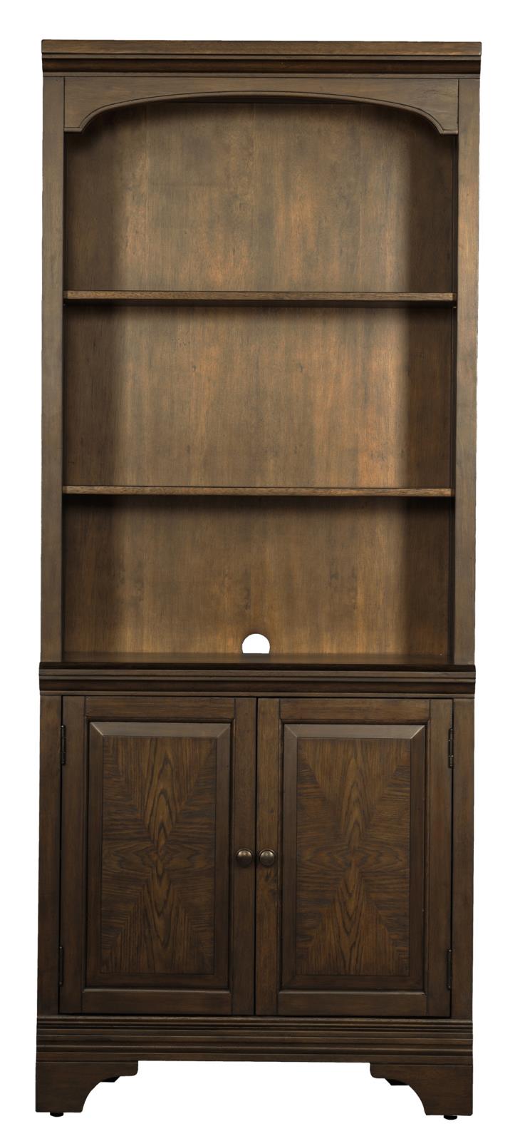 Hartshill Bookcase with Cabinet Burnished Oak - What A Room