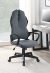Upholstered Office Chair Dark Grey and Black - What A Room