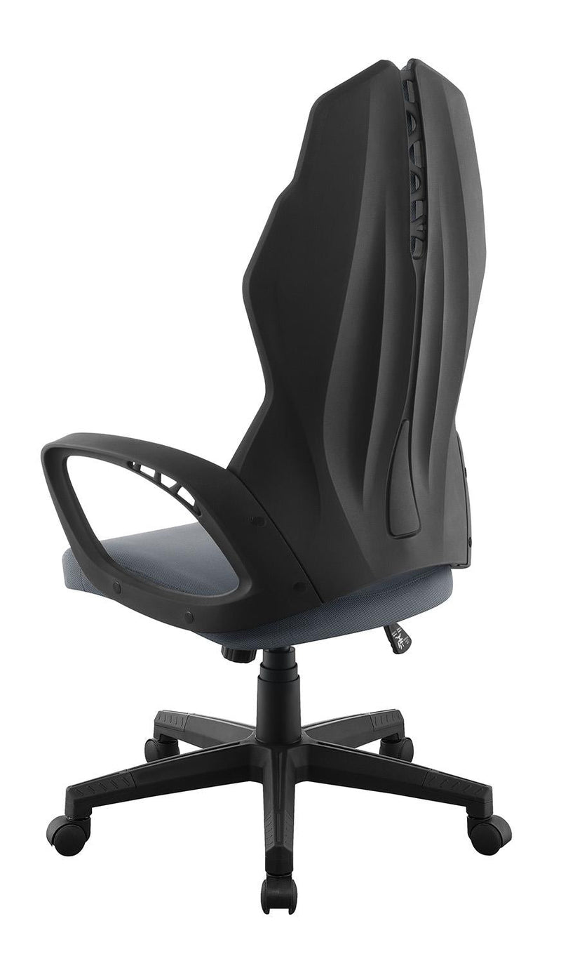 Upholstered Office Chair Dark Grey and Black - What A Room